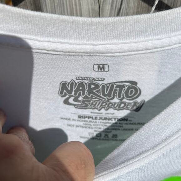 Naruto Chibi Shadow Clone White Green Longsleeve Shirt Mens Size Medium - Picture 3 of 3